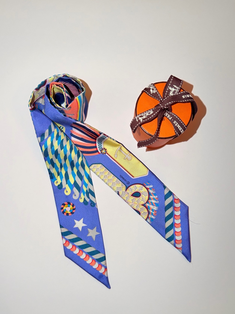 Hermes Epaulettes De Gala Twilly Periwinkle Blue/Navy